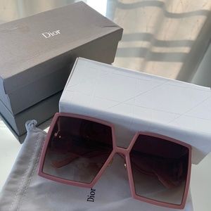 Christian Dior over sized pink sunglasses